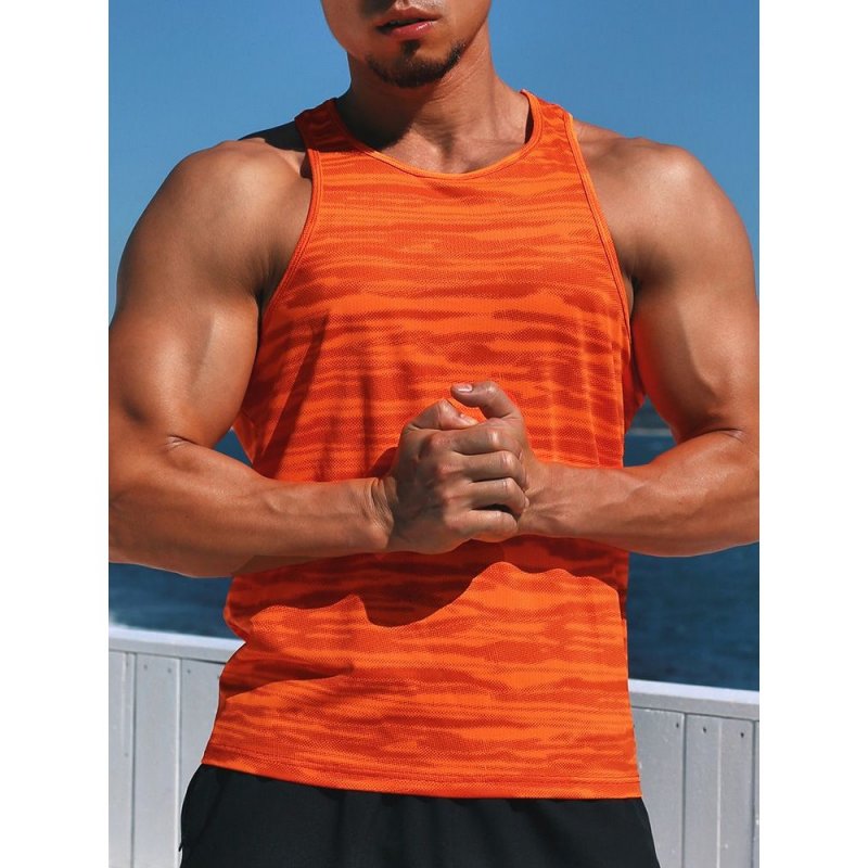 Men Sports Tank Top Sleeveless Loose Fit Quick-dry Breathable Basketball Training Athletic Gym Tops