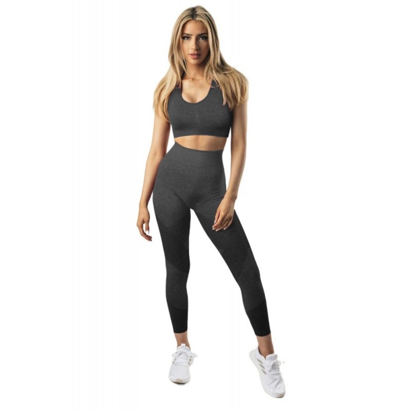 Black Criss Cross Bra and High Waist Leggings Sports Wear