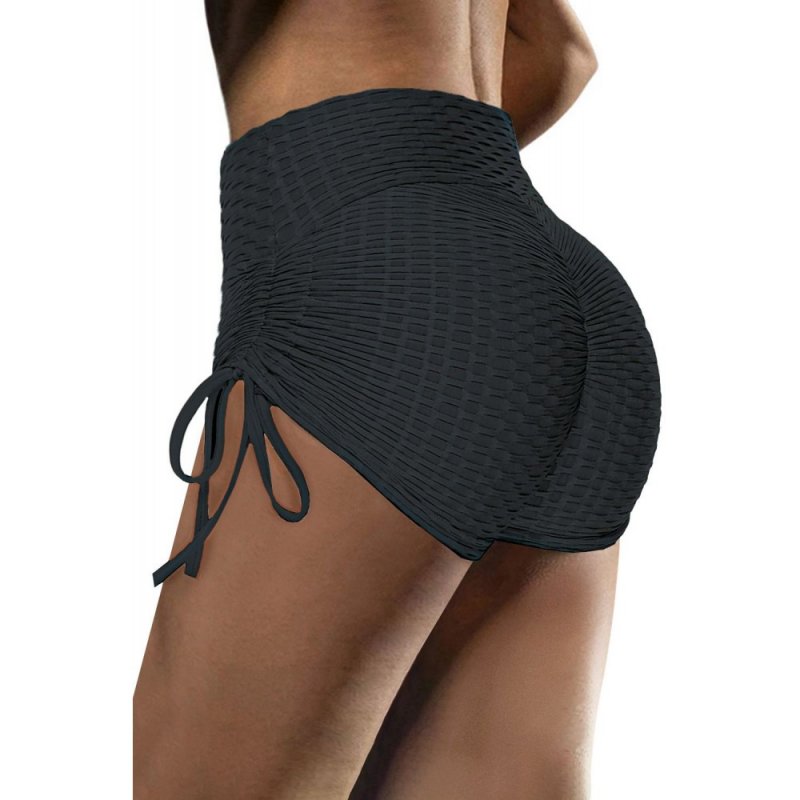 Black Butt Lifting High Waist Yoga Shorts