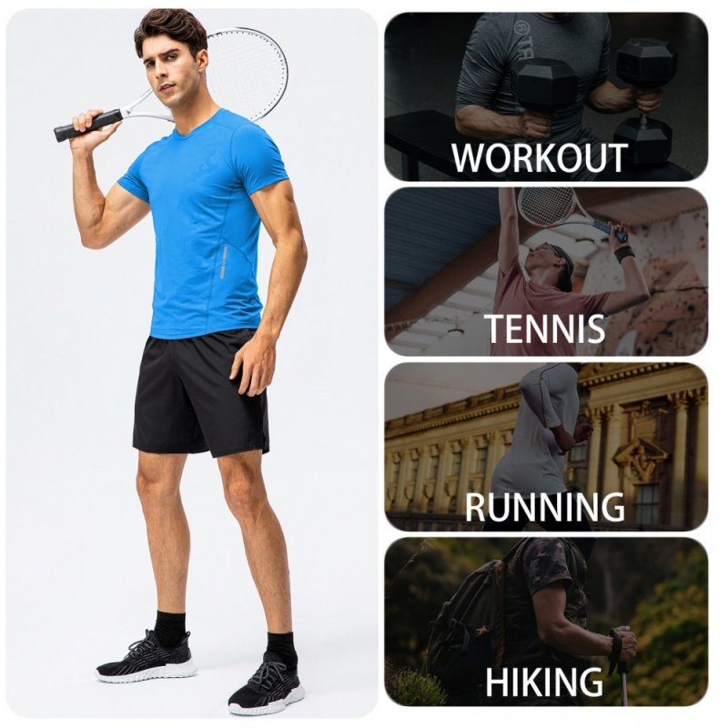 Men Women Sport T-Shirt Short Sleeve O Neck Shirts for Running Workout Hiking Outdoor