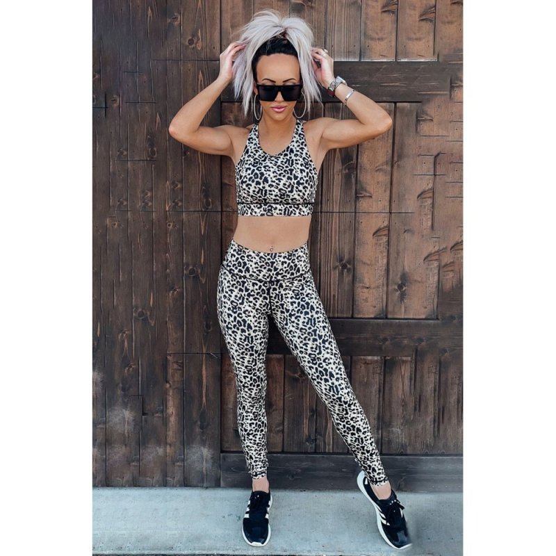 Leopard Bra Leggings Sports Set